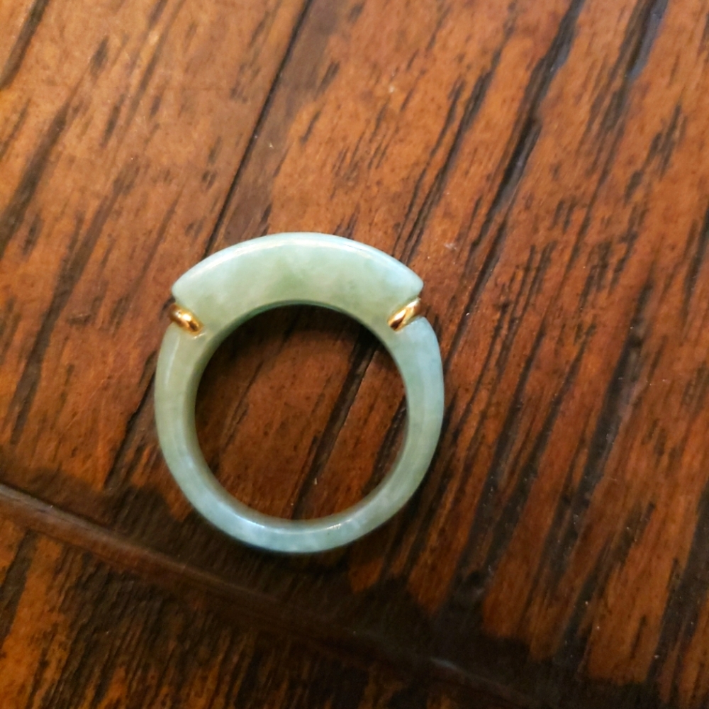 Modern Jade Ring 14k GOLD QVC size 5.75